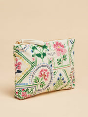 Carrywell Cream Tile Print Zip Pouch - Women