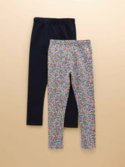 Deedee Navy Pack of Two Jersey Leggings - Girls