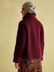 Fleur Red Fleece Jacket - Women