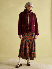 Fleur Red Fleece Jacket - Women