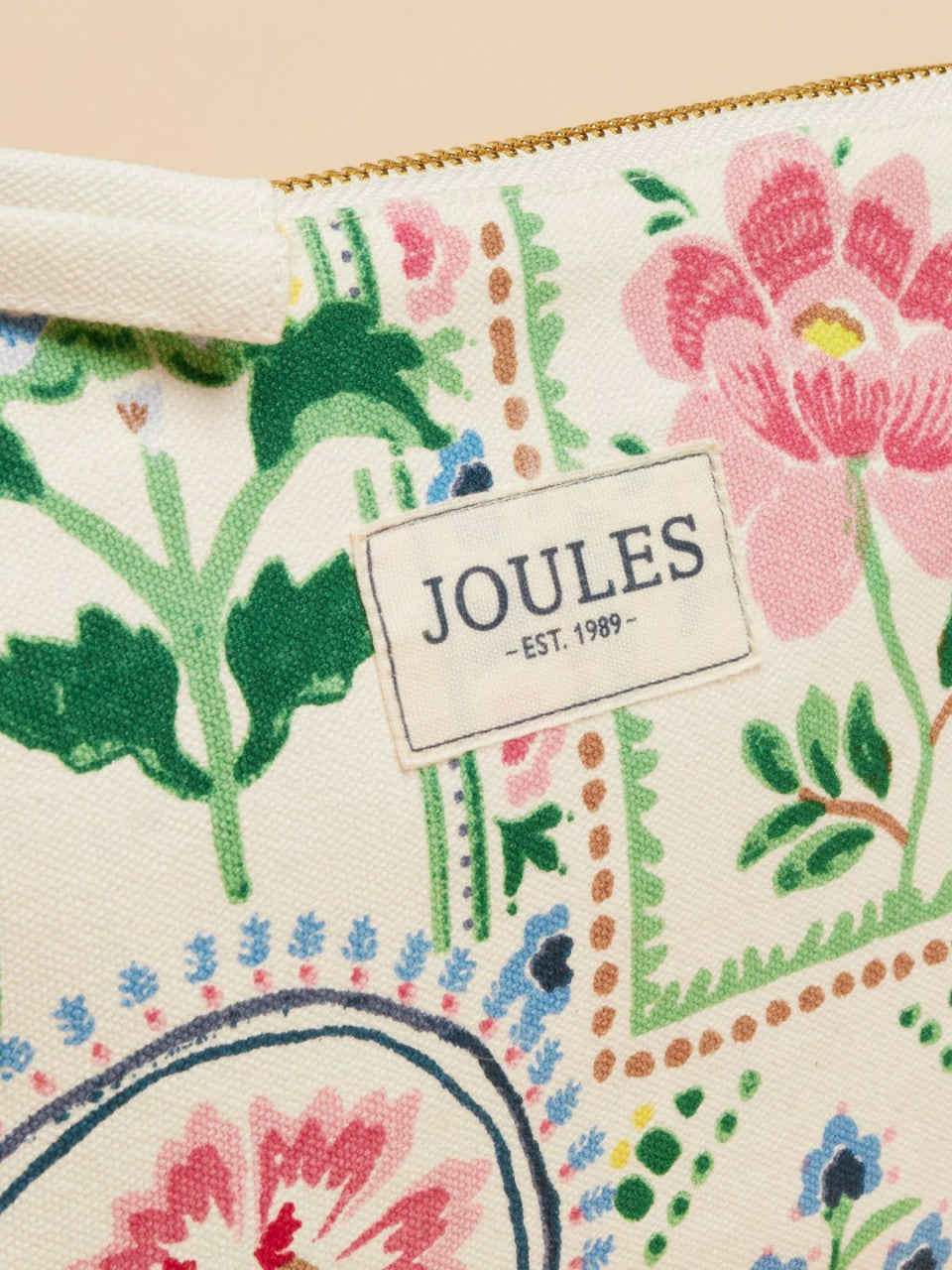 Carrywell Cream Tile Print Zip Pouch - Women