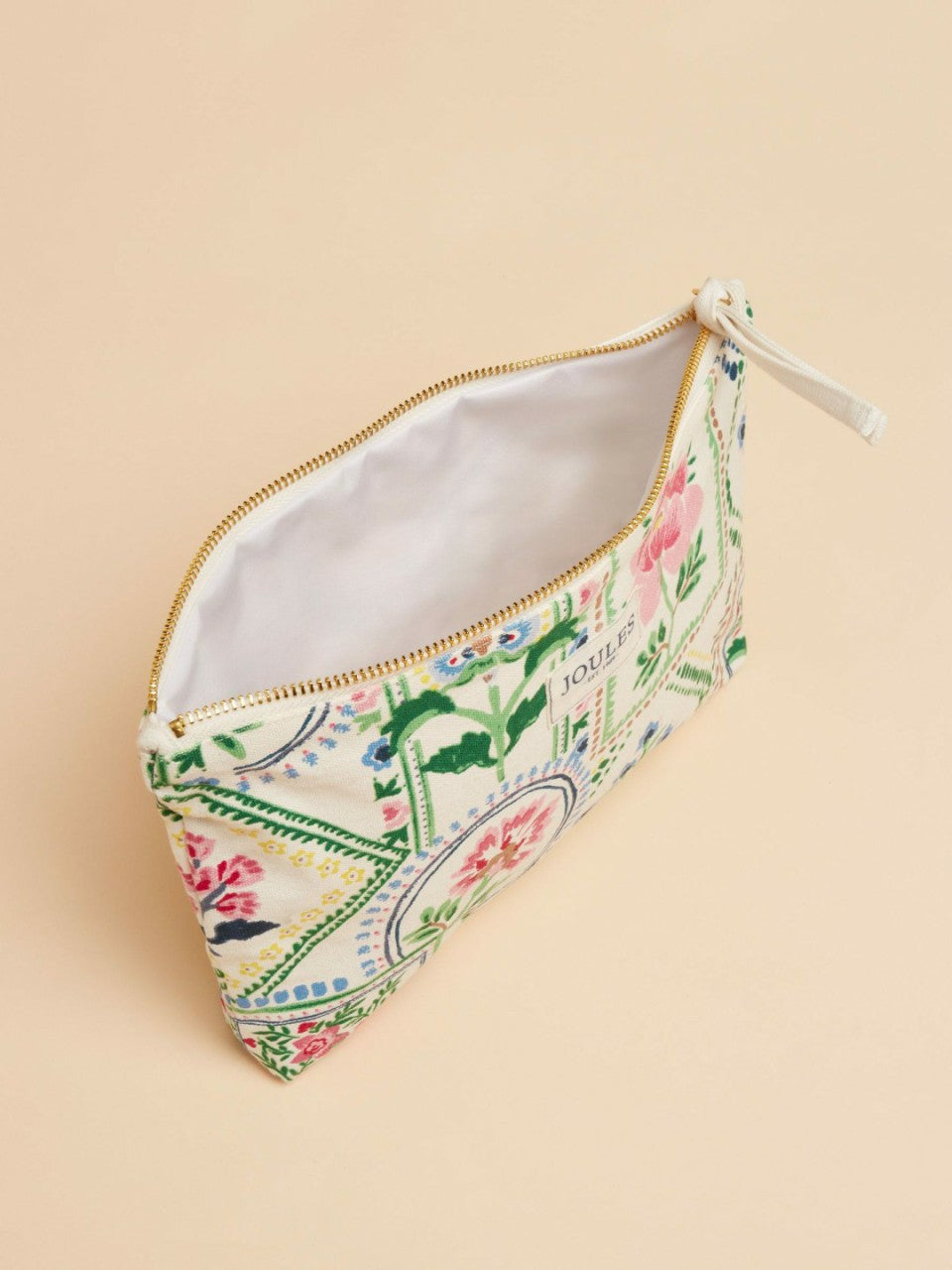 Carrywell Cream Tile Print Zip Pouch - Women