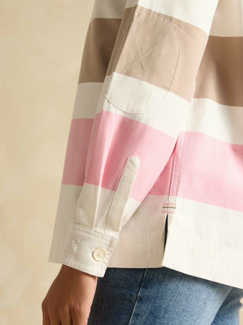 Brinley Tan/Pink Deck Shirt - Women